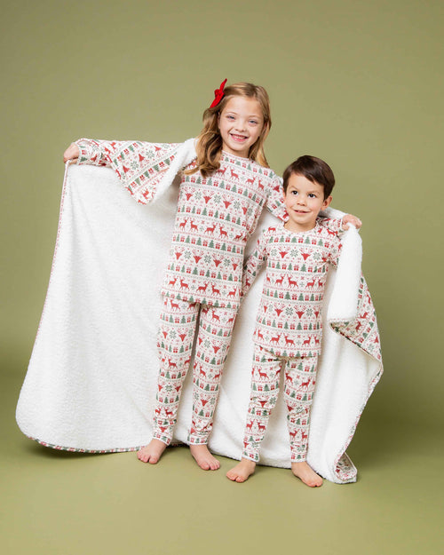 Baby Kids Bamboo Pajamas — Deer to Dream Bum Bum Blanket- Plush — Image 6
