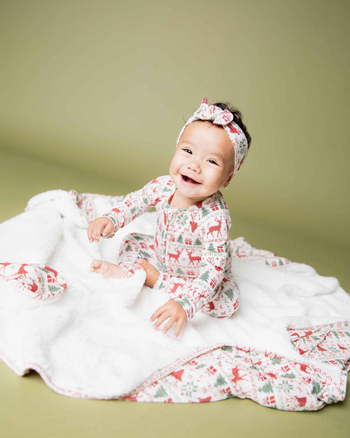 Baby Kids Bamboo Pajamas — Deer to Dream Bum Bum Blanket- Plush — Image 1