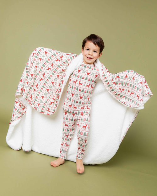 Baby Kids Bamboo Pajamas — Deer to Dream Bum Bum Blanket- Plush — Image 7
