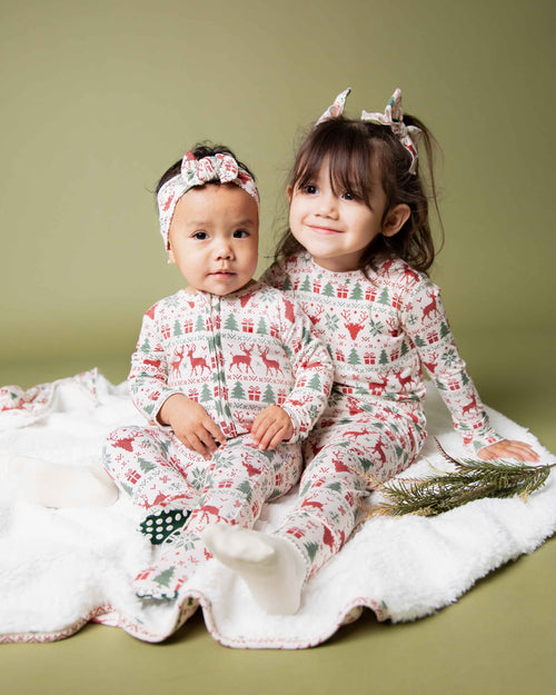 Baby Kids Bamboo Pajamas — Deer to Dream Bum Bum Blanket- Plush — Image 8