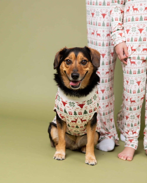 Baby Kids Bamboo Pajamas — Deer to Dream Dog Sweater — Image 4