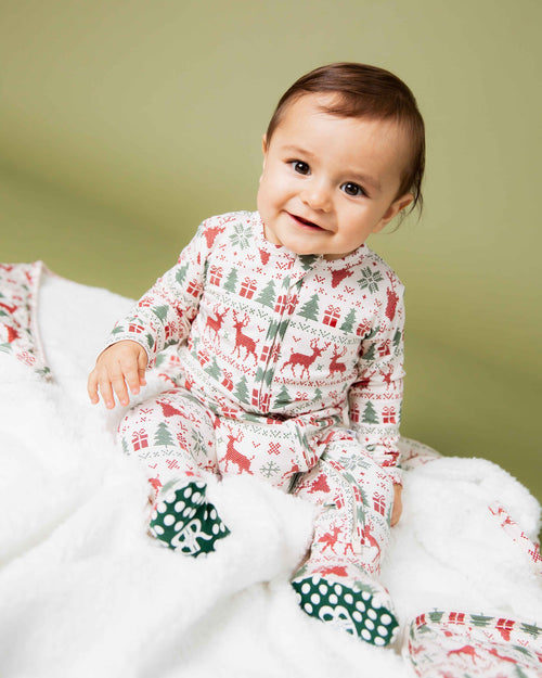 Baby Kids Bamboo Pajamas — Deer to Dream Footie — Image 3