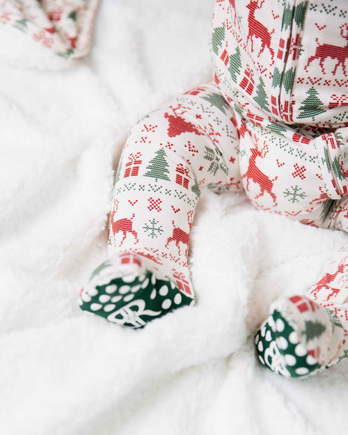 Baby Kids Bamboo Pajamas — Deer to Dream Footie — Image 6