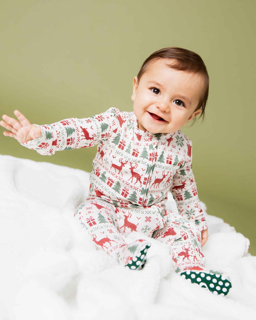 Baby Kids Bamboo Pajamas — Deer to Dream Footie — Image 7
