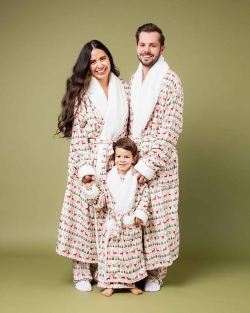 Baby Kids Bamboo Pajamas — Deer to Dream Kids Plush Robe — Image 6