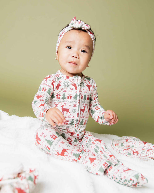 Baby Kids Bamboo Pajamas — Deer to Dream Convertible Romper — Image 11
