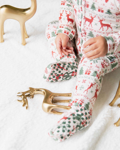 Baby Kids Bamboo Pajamas — Deer to Dream Convertible Romper — Image 4