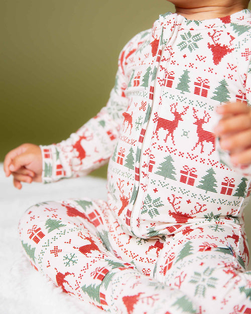Baby Kids Bamboo Pajamas — Deer to Dream Convertible Romper — Image 6