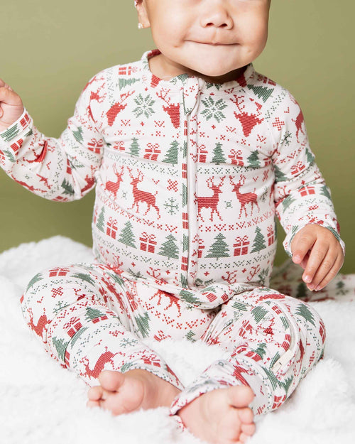 Baby Kids Bamboo Pajamas — Deer to Dream Convertible Romper — Image 7