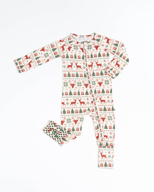 Baby Kids Bamboo Pajamas — Deer to Dream Convertible Romper — Image 2