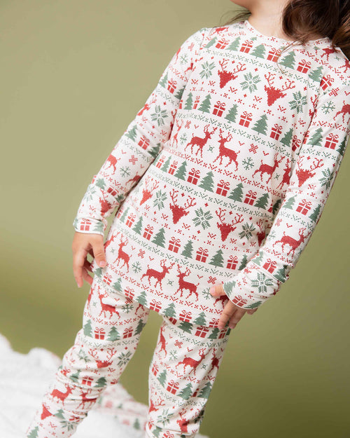 Baby Kids Bamboo Pajamas — Deer to Dream Long Sleeve Pajama Set — Image 9