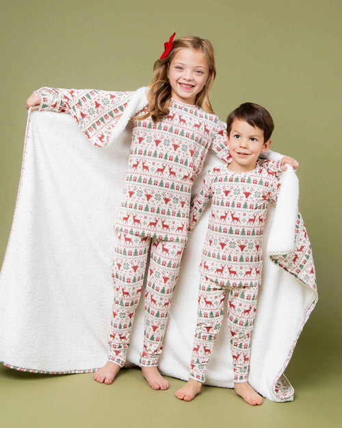 Baby Kids Bamboo Pajamas — Deer to Dream Long Sleeve Pajama Set — Image 3