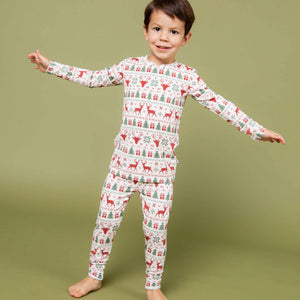 Baby Kids Bamboo Pajamas — Deer to Dream Long Sleeve Pajama Set — Image 1