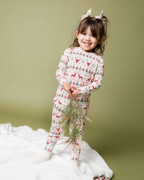 Baby Kids Bamboo Pajamas — Deer to Dream Long Sleeve Pajama Set — Image 4