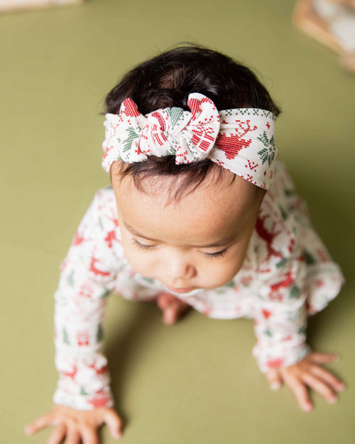 Baby Kids Bamboo Pajamas — Deer to Dream Long Sleeve Ruffle Dress — Image 7