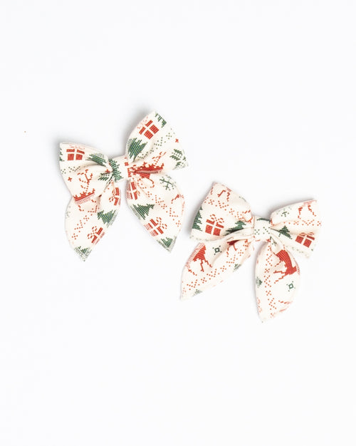 Baby Kids Bamboo Pajamas — Deer to Dream Woven Piggy Clip Set — Image 2