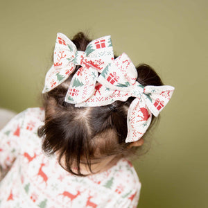 Baby Kids Bamboo Pajamas — Deer to Dream Woven Piggy Clip Set — Image 1