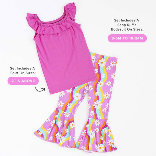 Disco Daysies Top & Bell Bottoms Set - Image 2 - Bums & Roses
