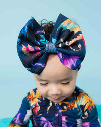 Baby Kids Bamboo Pajamas — Dragon My Heart Biggie Bow — Image 1