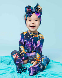 Baby Kids Bamboo Pajamas — Dragon My Heart Convertible Romper — Image 1