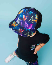 Baby Kids Bamboo Pajamas — Dragon My Heart Hat — Image 1