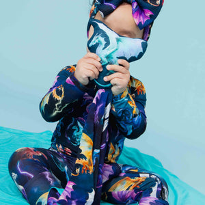 Baby Kids Bamboo Pajamas — Dragon My Heart Lovey — Image 1