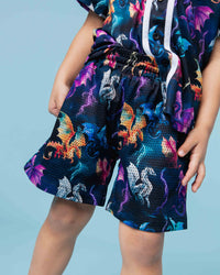 Baby Kids Bamboo Pajamas — Dragon My Heart Mesh Shorts — Image 1