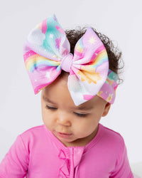 Baby Kids Bamboo Pajamas — Dream in Color Biggie Bow — Image 1