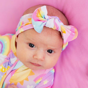 Baby Kids Bamboo Pajamas — Dream in Color Headwrap — Image 1