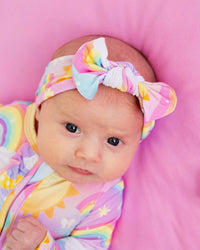 Baby Kids Bamboo Pajamas — Dream in Color Headwrap — Image 1