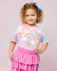 Baby Kids Bamboo Pajamas — Dream in Color T-Shirt — Image 1