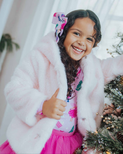 Baby Kids Bamboo Pajamas — Fur Jacket with Hood — Image 12
