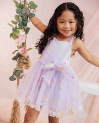 Baby Kids Bamboo Pajamas — Wisteria Embroidered Floral Tulle Dress — Image 1