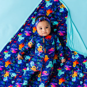 Bums & Roses - Baby & Kids Bamboo Pajamas - Drop It Like It's Haunt Bum Bum Blanket - Image 1