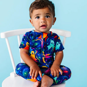 Bums & Roses - Baby & Kids Bamboo Pajamas - Drop It Like It's Haunt Romper - Image 1