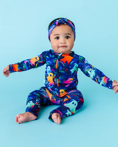 Bums & Roses - Baby & Kids Bamboo Pajamas - Drop It Like It's Haunt Convertible Romper - Image 1