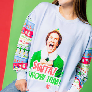 Baby Kids Bamboo Pajamas — Buddy The Elf™ Fair Isle Winter Wonderland Adult's Sweatshirt — Image 1