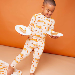 Baby Kids Bamboo Pajamas — Easy As Pie Long Sleeve Pajama Set — Image 1
