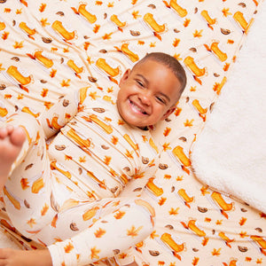 Baby Kids Bamboo Pajamas — Easy As Pie Bum Bum Blanket- Plush — Image 1
