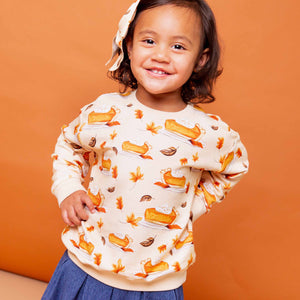 Baby Kids Bamboo Pajamas — Easy As Pie Crew Neck Sweatshirt — Image 1