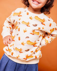 Baby Kids Bamboo Pajamas — Easy As Pie Crew Neck Sweatshirt — Image 1