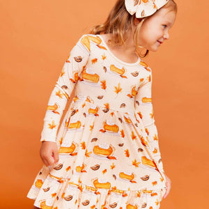 Baby Kids Bamboo Pajamas — Easy As Pie Long Sleeve Dress & Shorts Set — Image 1