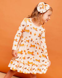 Baby Kids Bamboo Pajamas — Easy As Pie Long Sleeve Dress & Shorts Set — Image 1