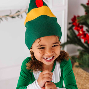 Bums & Roses - Baby & Kids Bamboo Pajamas - Buddy The Elf™ Knitted Hat - Image 1