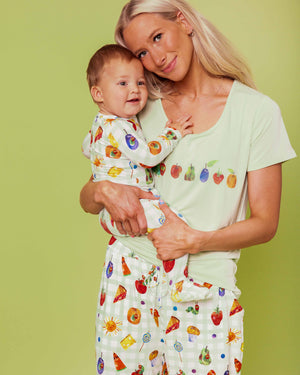 Baby Kids Bamboo Pajamas — The Very Hungry Caterpillar™ Women’s Wide Leg Pants — Image 10