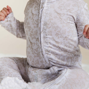 Baby Kids Bamboo Pajamas — Branching Out Footie + Swaddle & Beanie Set Bundle — Image 2