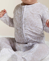 Baby Kids Bamboo Pajamas — Branching Out Footie + Swaddle & Beanie Set Bundle — Image 2