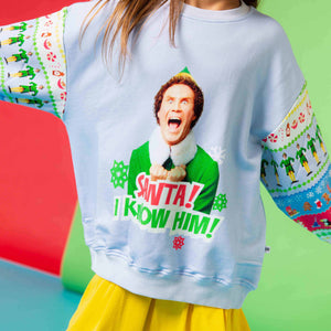Baby Kids Bamboo Pajamas — Buddy The Elf™ Fair Isle Winter Wonderland Crew Neck Sweatshirt — Image 1