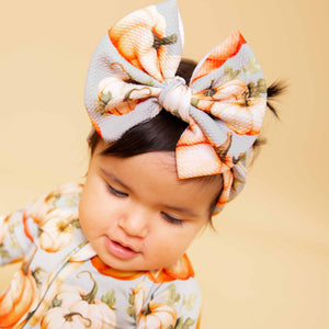 Baby Kids Bamboo Pajamas — Fall Era Biggie Bow — Image 1