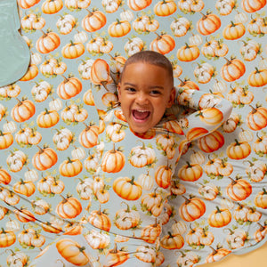 Baby Kids Bamboo Pajamas — Fall Era Bum Bum Blanket — Image 1